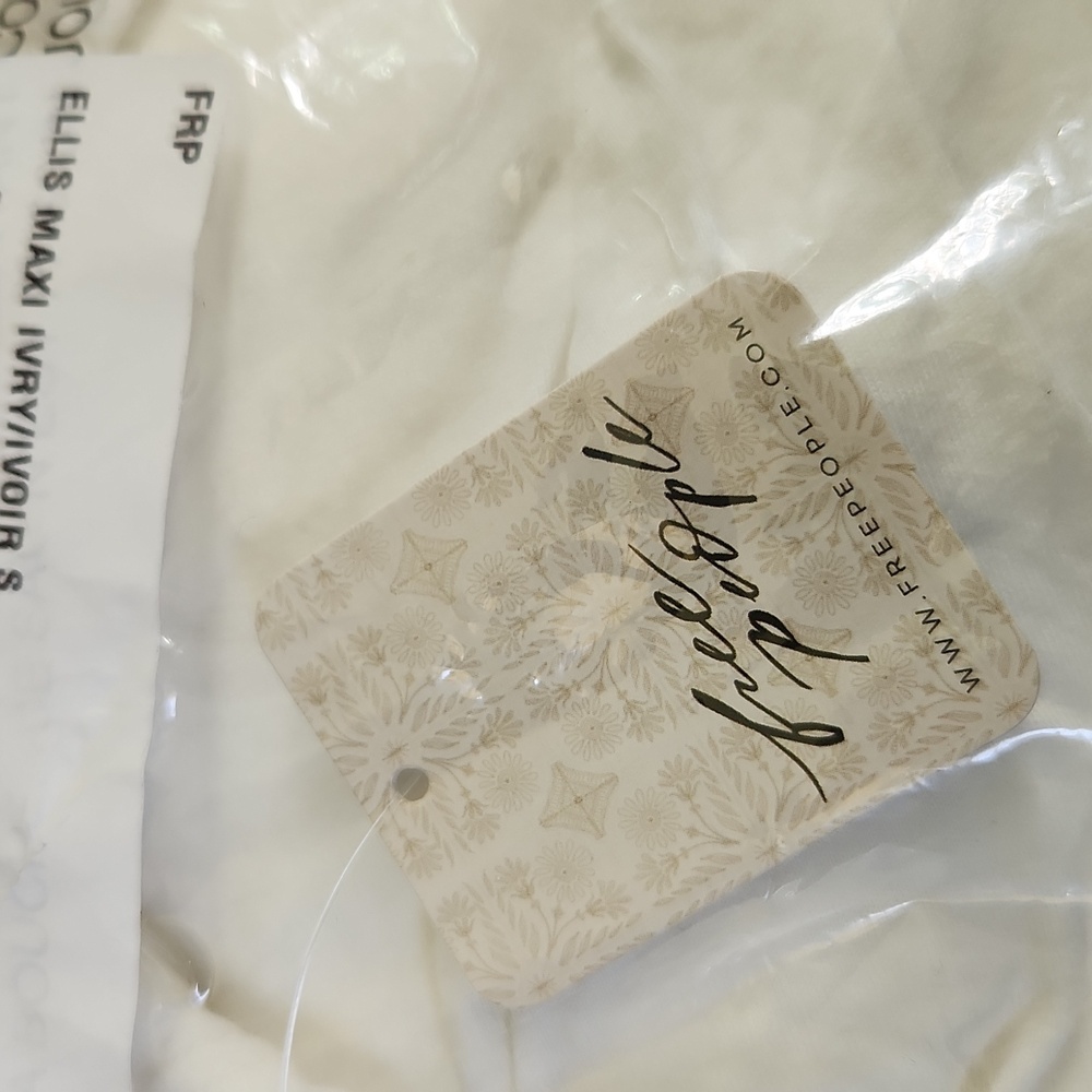 New Free People Ellis Maxi Dress Coconut Milk Cream Off White Midi S Free-est - Picture 15 of 15